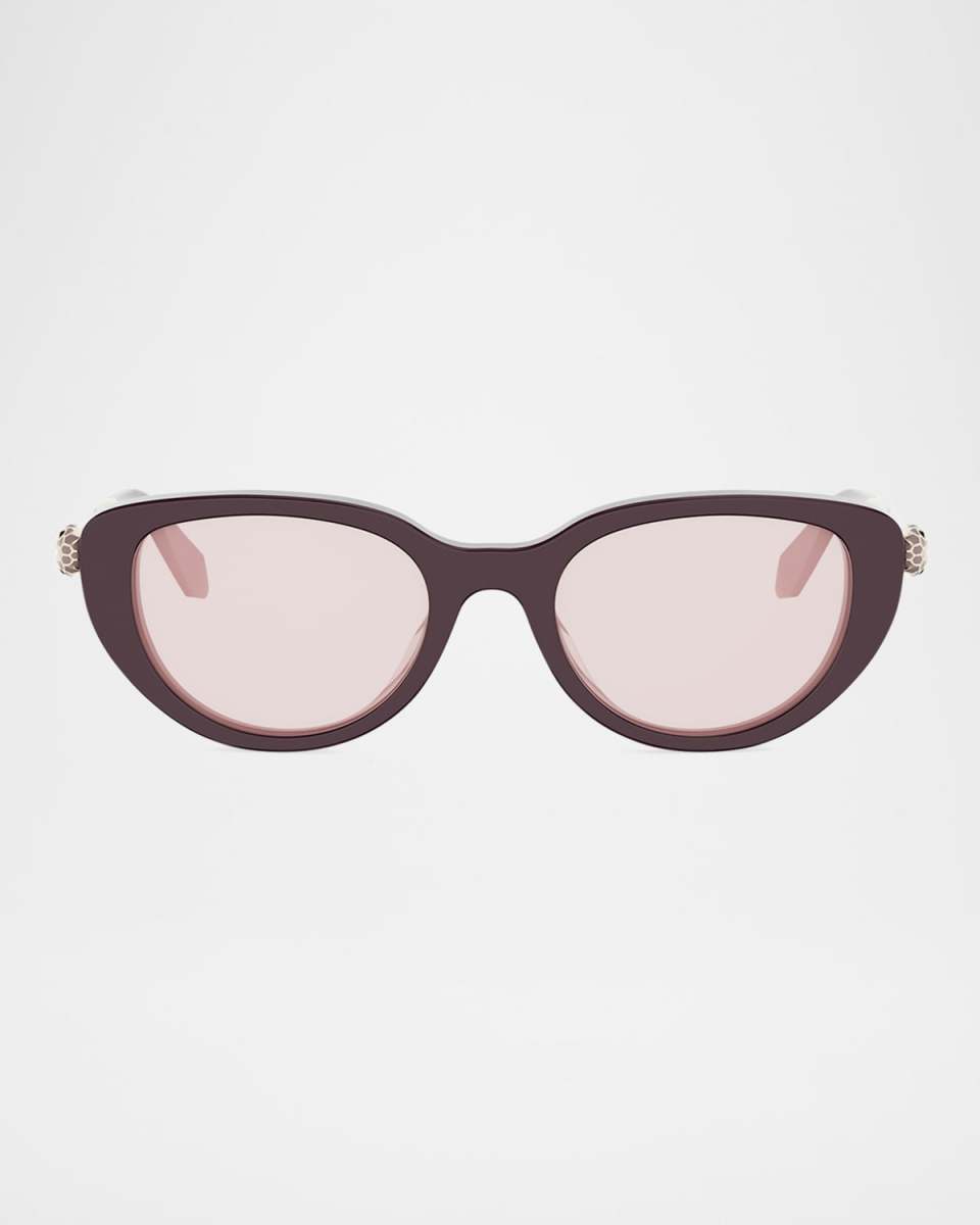 Serpenti Forever Acetate Oval Sunglasses